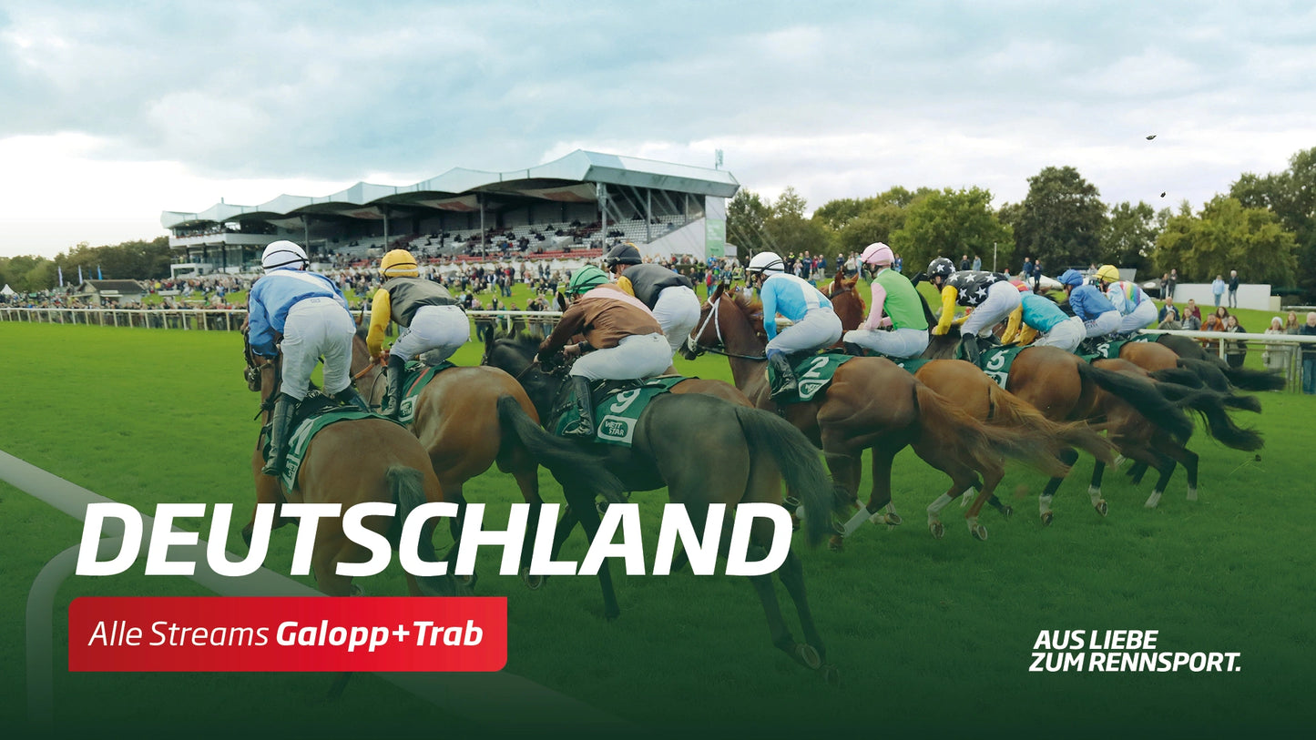 Livestream-Abo Galopp + Trab Deutschland